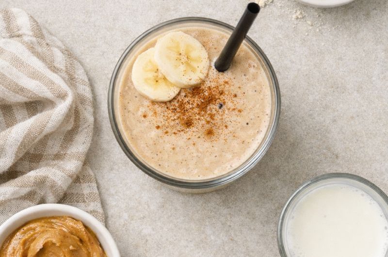 God Smoothie med Banan, Jordnötssmör och Protein