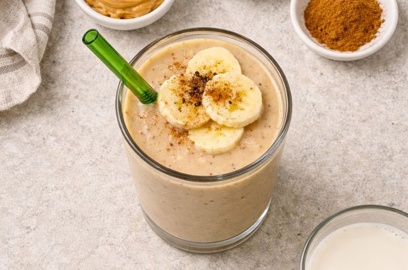 God Smoothie med Jordnötssmör, Kakao och Banan