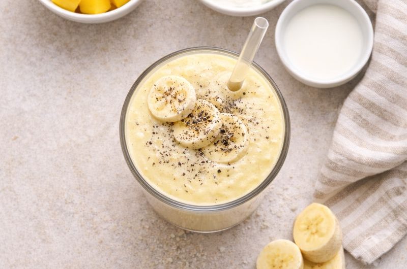 God Smoothie med Kvarg, Mango och Banan