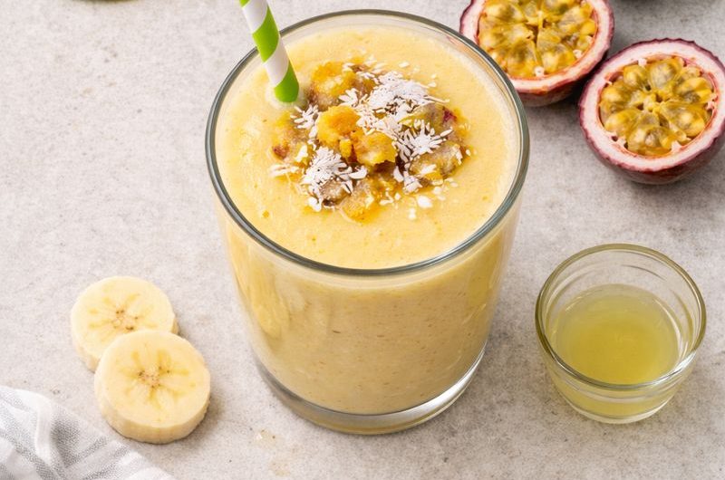 God Smoothie med Passionsfrukt, Mango och Banan