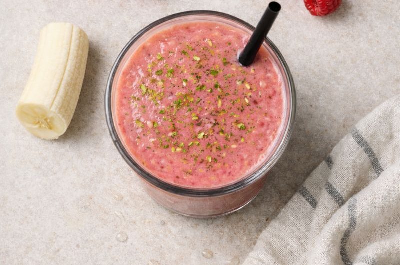 Kalorisnål Smoothie med Vattenmelon, Jordgubbar och Banan