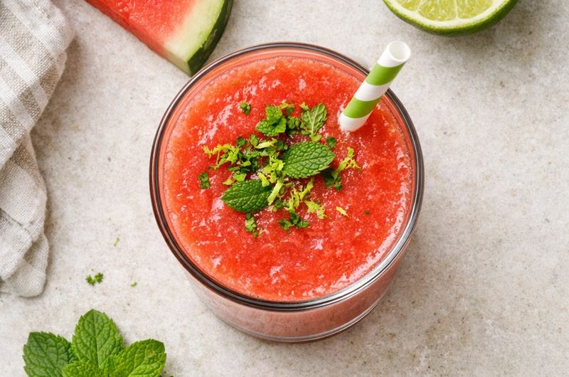 Detox-Smoothie med Vattenmelon, Lime och Mynta