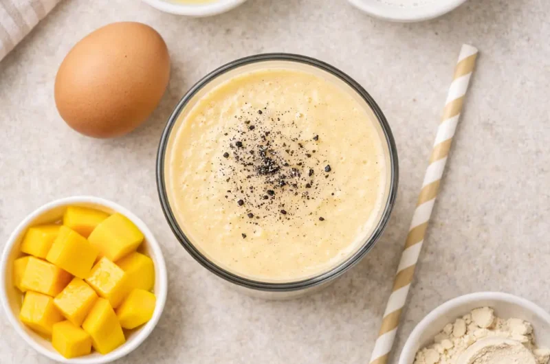 God Smoothie med Äggvita, Mango och Proteinpulver