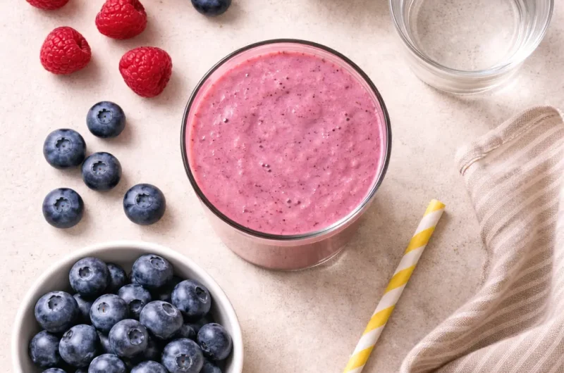 Detox-Smoothie med Apelsin, Hallon och Blåbär