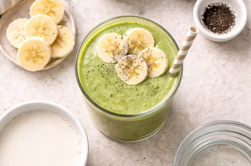 God Smoothie med Ärtor, Avokado och Banan