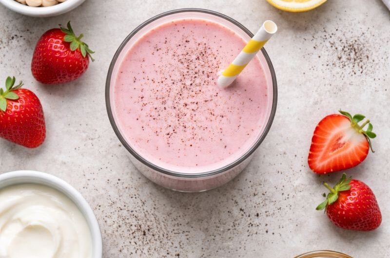 God Smoothie med Bönor, Jordgubbar och Yoghurt