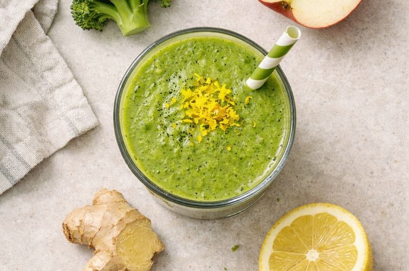 Detox-Smoothie med Broccoli, Äpple och Ingefära