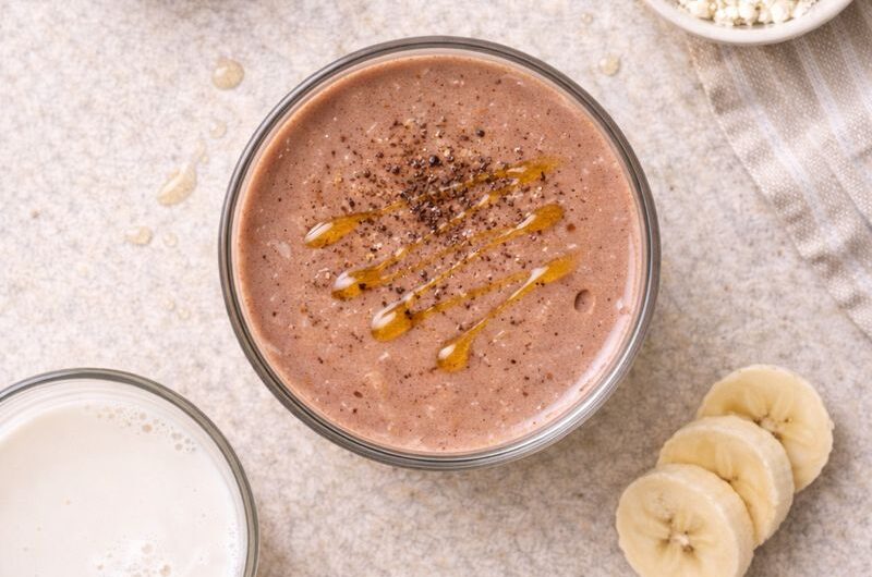 God Smoothie med Choklad, Proteinpulver och Mjölk