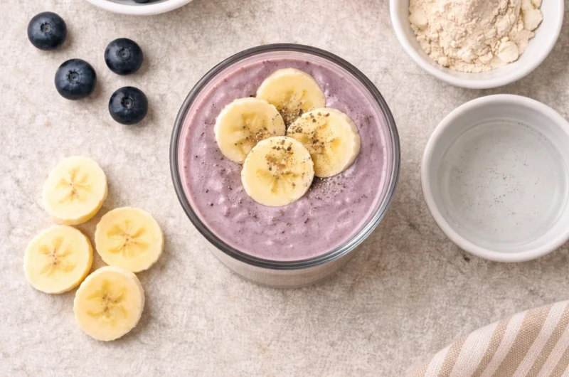 God Smoothie med Clementin, Blåbär och Proteinpulver