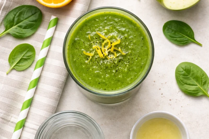 Nyttig Smoothie med Clementin, Spenat och Äpple - Smoothie Recept