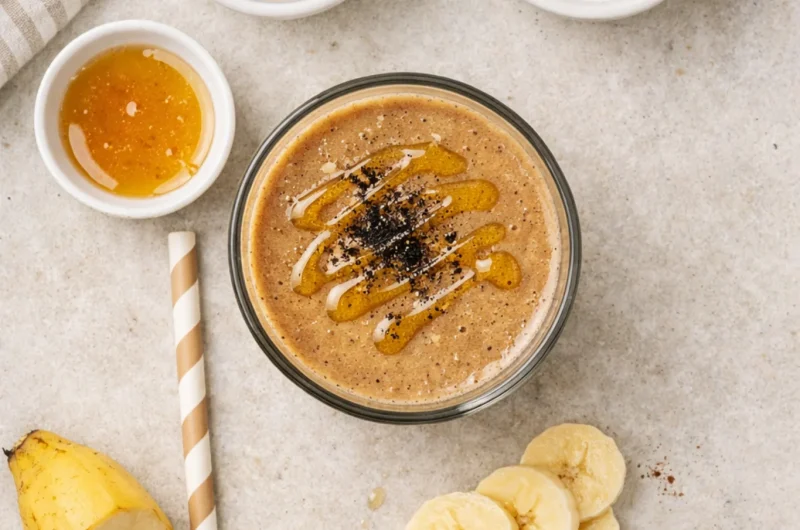 Antioxidativ Smoothie med Espresso, Banan och Mandelmjölk