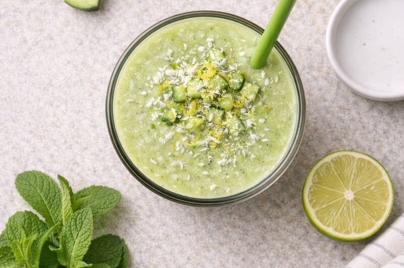 Mättande Smoothie med Gurka, Ananas och Kokosmjölk