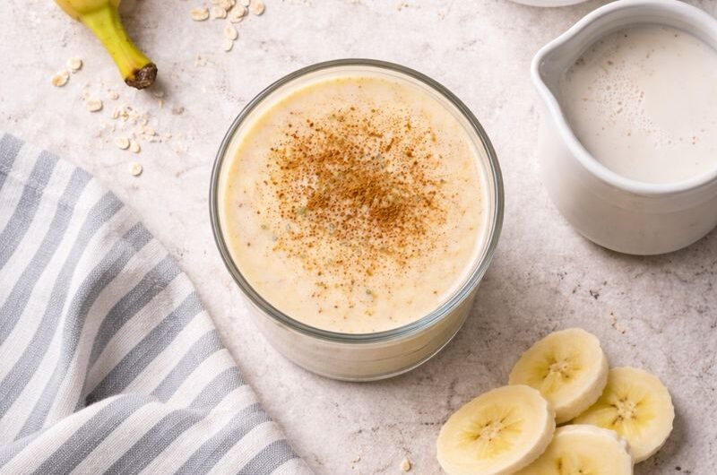 Mättande Smoothie med Havre, Banan och Proteinpulver