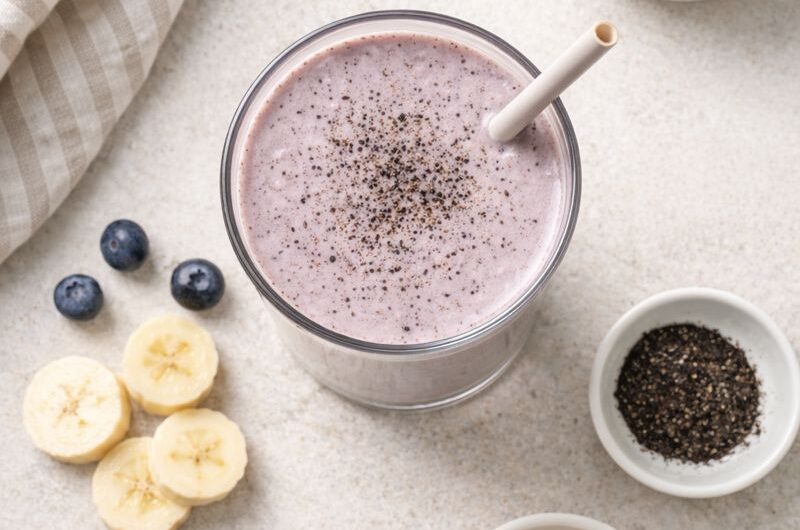 God Smoothie med Havremjölk, Blåbär och Banan