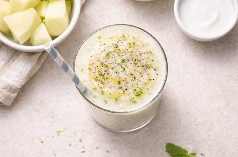 Frukost-Smoothie med Honungsmelon, Kokosmjölk och Ananas