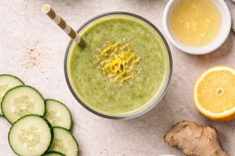 Detox-Smoothie med Ingefära, Gurka och Äpple