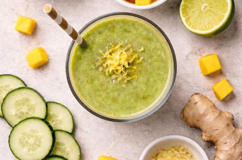 Detox-Smoothie med Ingefära, Gurka och Mango
