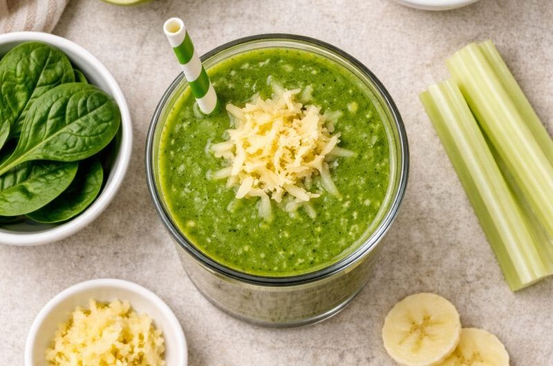 Immunstärkande Smoothie med Ingefära, Spenat och Selleri