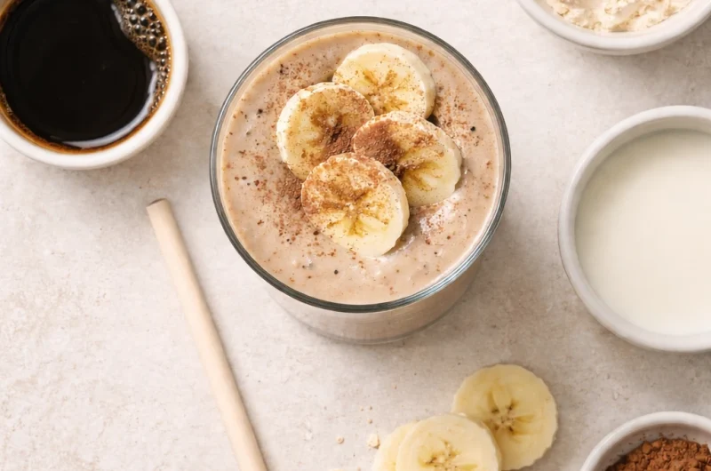 Antioxidativ Smoothie med Kaffe, Banan och Proteinpulver