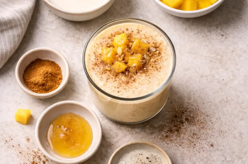 Kalorisnål Smoothie med Kanel, Mango och Mandelmjölk