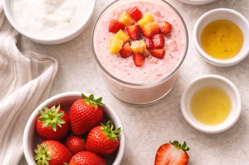 God Smoothie med Kefir, Jordgubbar och Mango