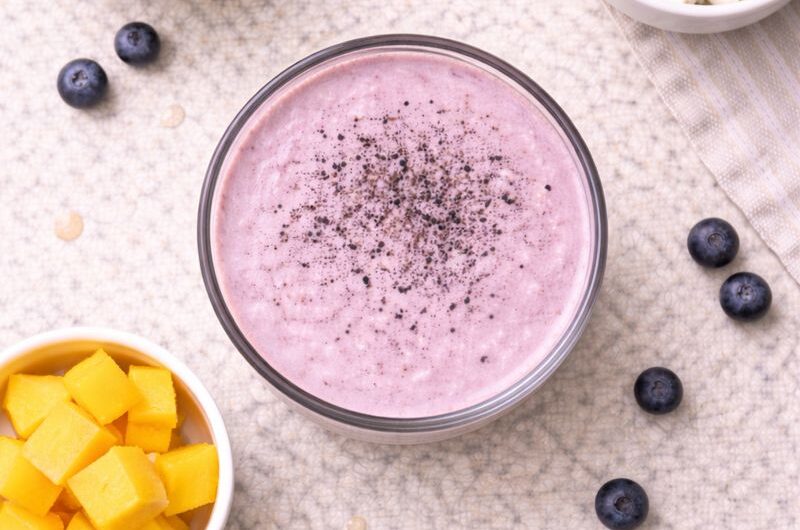 God Smoothie med Keso, Blåbär och Mango