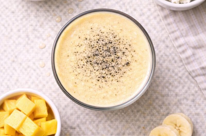 God Smoothie med Keso, Mango och Proteinpulver