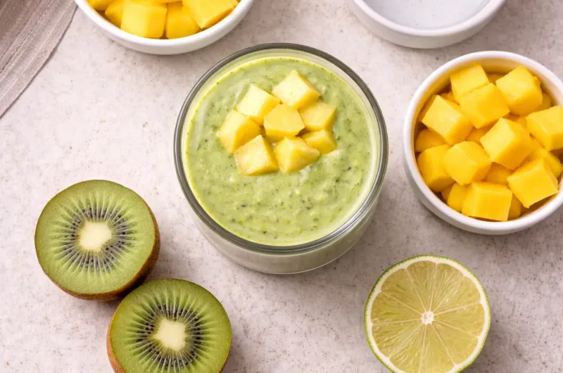 Tropisk Smoothie med Kiwi, Ananas och Mango