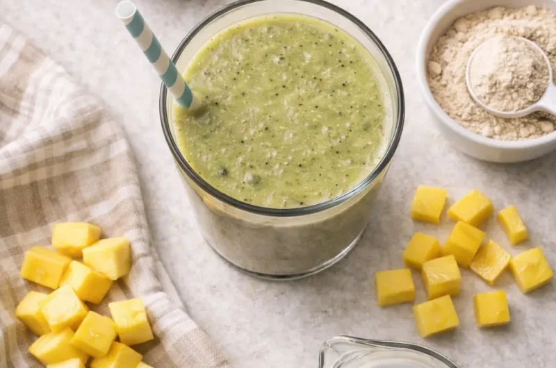 God Smoothie med Kiwi, Mango och Proteinpulver