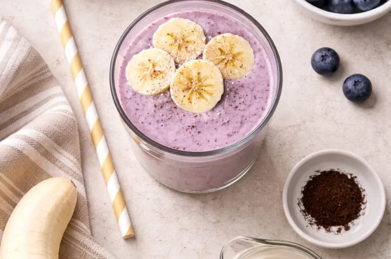 God Smoothie med Kokosolja, Blåbär och Mandelmjölk