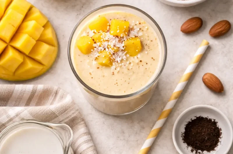 God Smoothie med Kokosolja, Mango och Proteinpulver