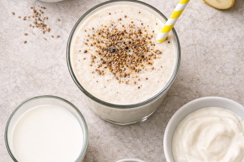 God Smoothie med Linfrö, Banan och Yoghurt