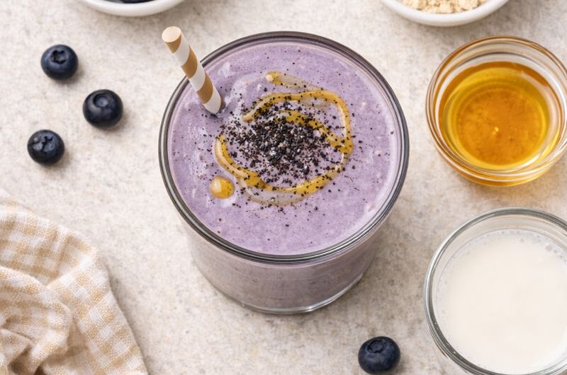 God Smoothie med Maca, Blåbär och Yoghurt