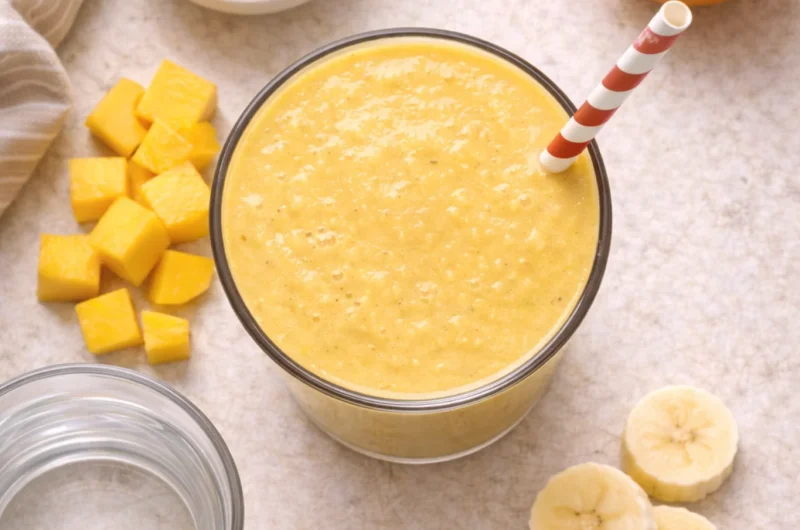 God Smoothie med Mango, Apelsin och Proteinpulver