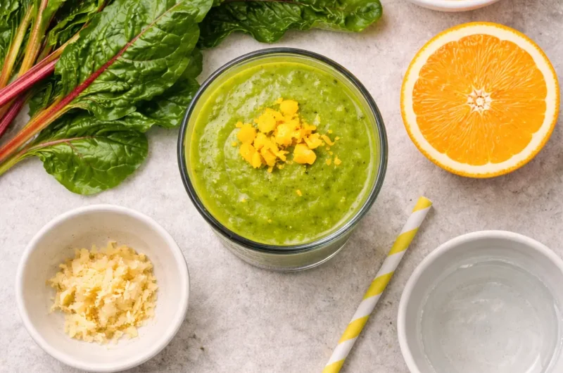 Detox-Smoothie med Mangold, Mango och Apelsin