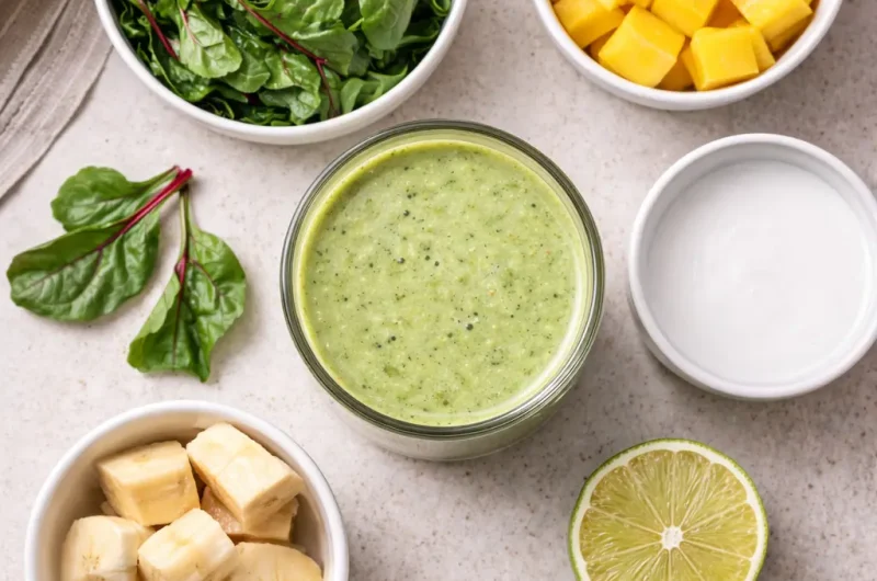 Lunch-Smoothie med Mangold, Mango och Kokosmjölk