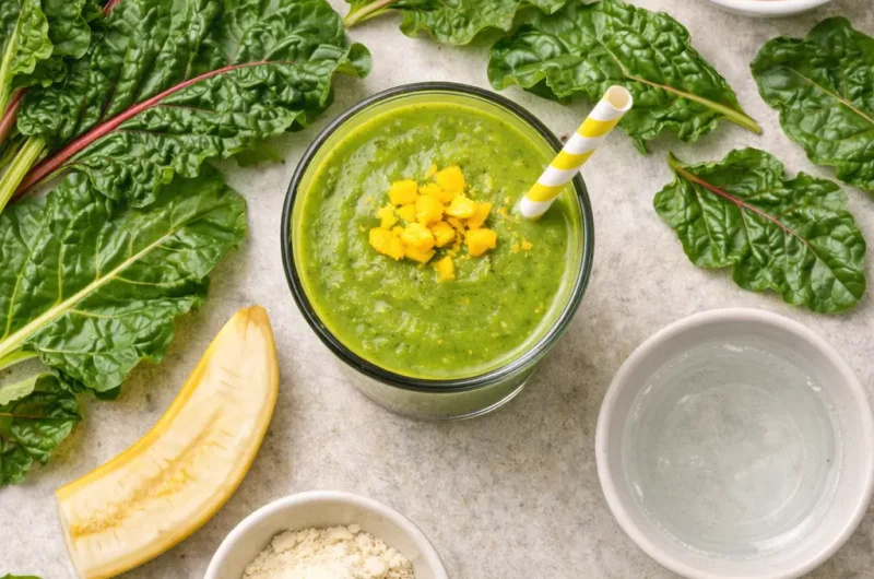 God Smoothie med Mangold, Mango och Proteinpulver