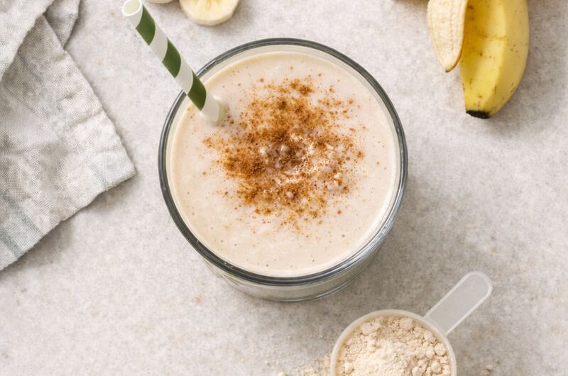 God Smoothie med Mjölk, Banan och Proteinpulver