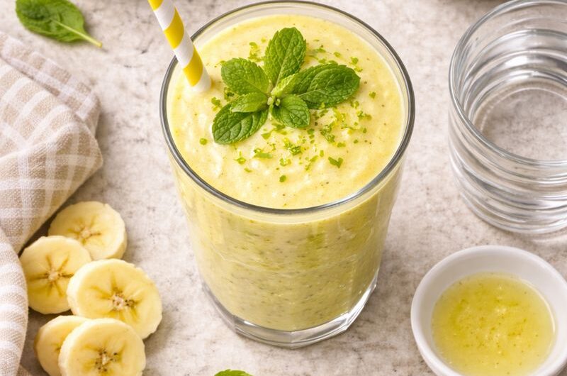 God Smoothie med Mynta, Ananas och Banan