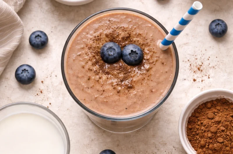 God Smoothie med Nutella, Blåbär och Proteinpulver