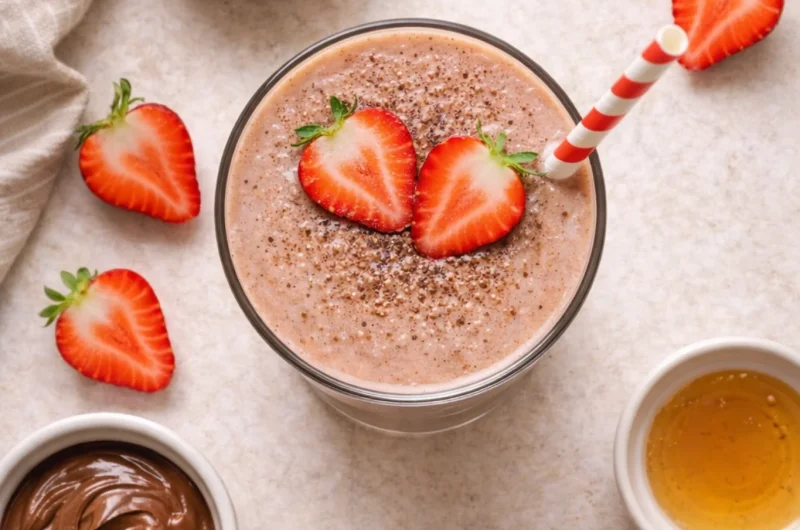 God Smoothie med Nutella, Jordgubbar och Yoghurt
