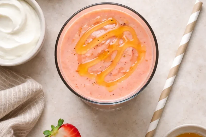 God Smoothie med Papaya, Jordgubbar och Yoghurt