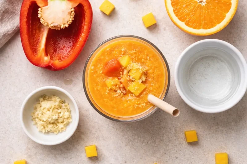 Detox-Smoothie med Paprika, Mango och Apelsin