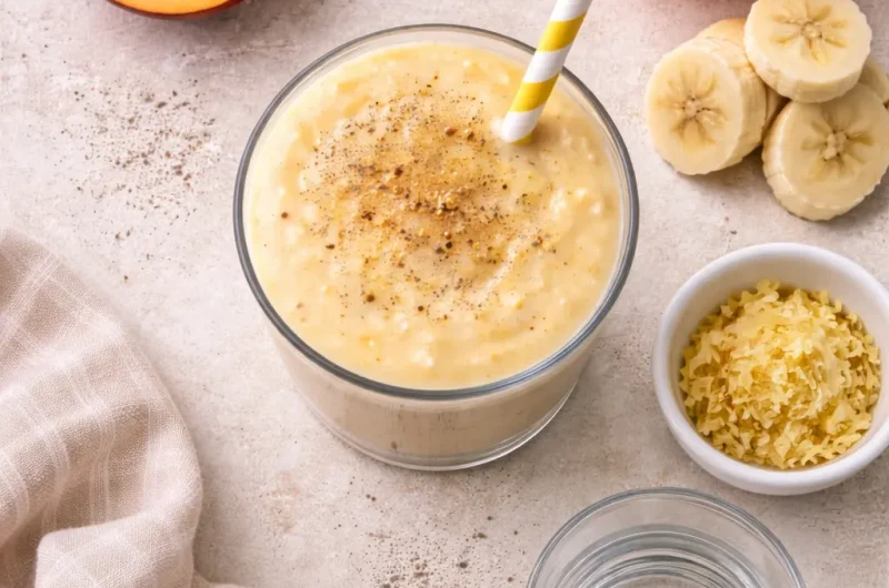 God Smoothie med Persika, Apelsin och Banan