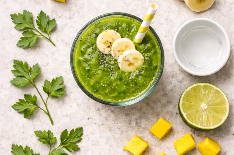 Kalorisnål Smoothie med Persilja, Mango och Banan