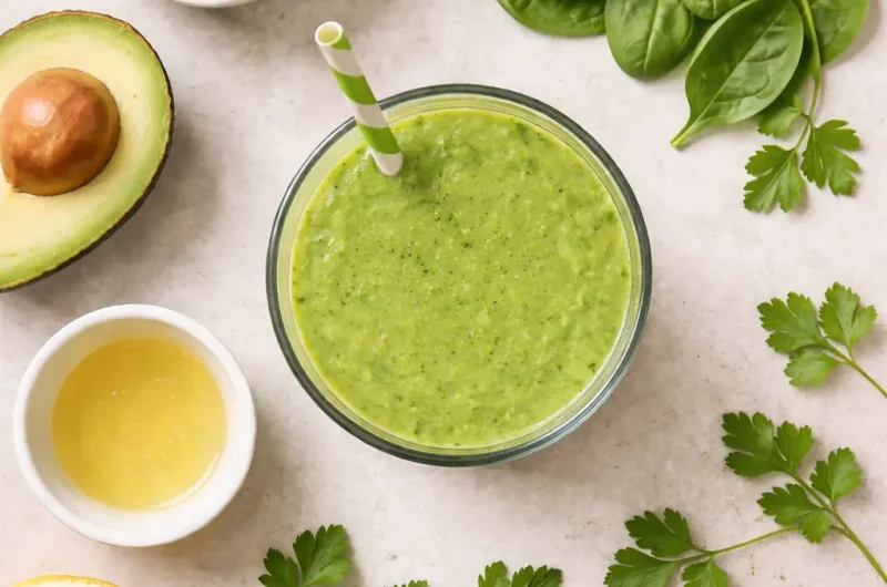 Nyttig Smoothie med Persilja, Spenat och Avokado