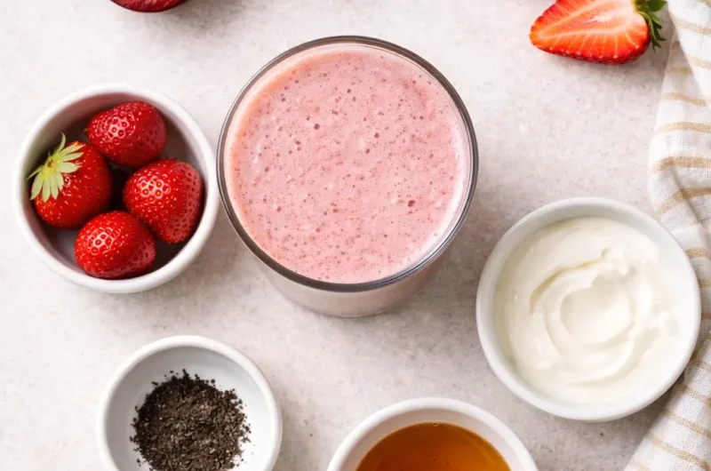 God Smoothie med Plommon, Jordgubbar och Yoghurt