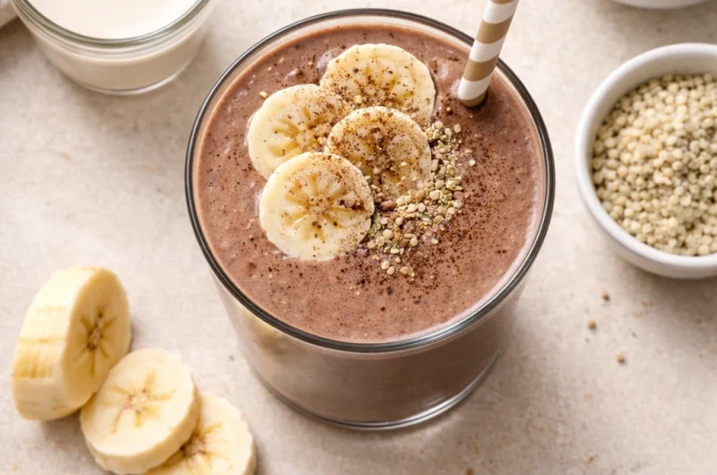 God Smoothie med Protein, Hampa, Kakao och Banan