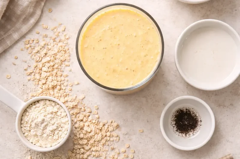 Frukost-Smoothie med Proteinpulver, Havregryn och Mango