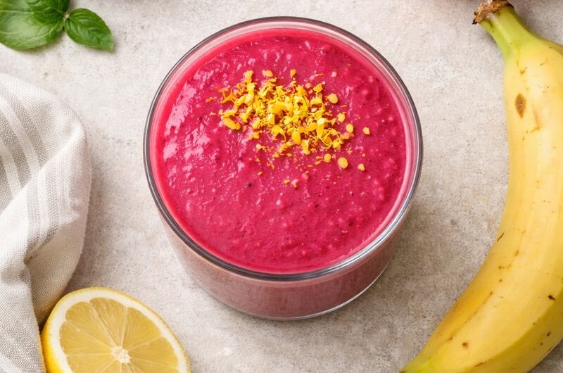 Beet Detox Smoothie med Rödbeta, Apelsin och Banan